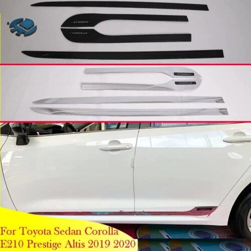 For Toyota Sedan Corolla E210 Prestige Altis 2019 2020 Car Accessories ABS Side Door Body Molding Moulding Trim