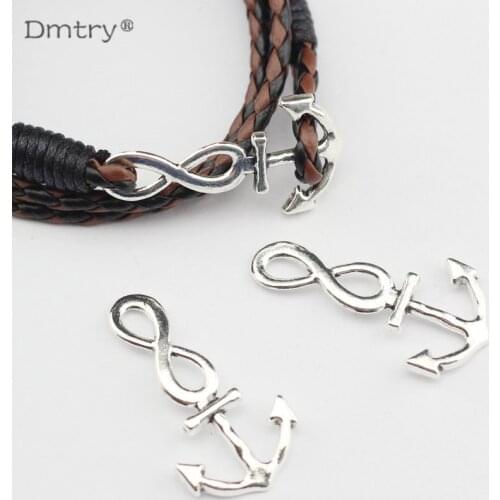 Dmtry Handmade Material New Silver Clasp Hooks Connector For Leather Bracelet Bag Making Jewelry Accessory Finding Parts C0010