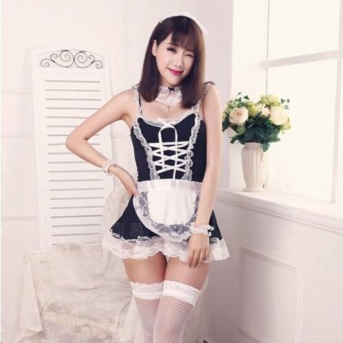Sexy Adult Sexy Lingerie Cosplay Apron Maid Servant Sexy Costume Babydoll Dress Uniform Erotic Lingerie Role play Costumes