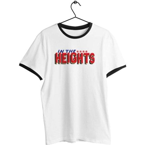 T Shirt Unisex Black Trim In The Heights Awesome Printed Tee