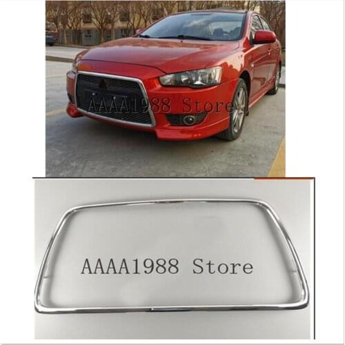 ABS Chromed Radiator Molding Front Bumper Trim For Mitsubishi Lancer X 10 2007 2008 2009 2010 2011 2012 2013 2014