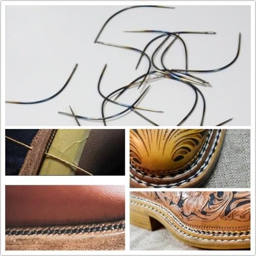 Handmade shoe making tools-A special tool-Goodyear special sewing outsole needle sewing needle curved needle shoe repair tool