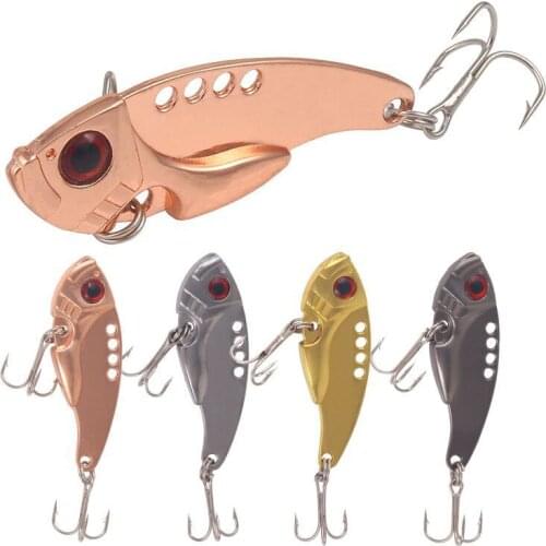 11G 5.5Cm Bass Metal Vib Lures For Winter Fishing Bait Artificial Fishing Lure River Sinking Hard Vib Lure Wobblers Fishing