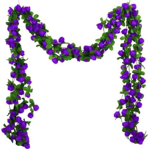 Artificial Flower Plant Artificial Rose Vine Flowers Fake Flower Hanging Flowers Vine Garden Party Wedding Decoration Home Decor