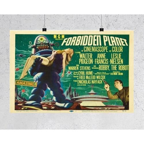 L398 FORBIDDEN PLANET Movie Rare Horror Silk Fabric Poster Art Decor Indoor Painting Gift