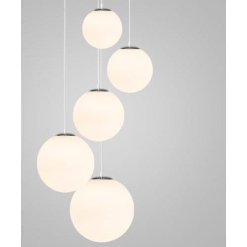 Simple single head spherical glass ball chandelier Lighting creative restaurant clothing store bar aisle bubble ball Fixtures