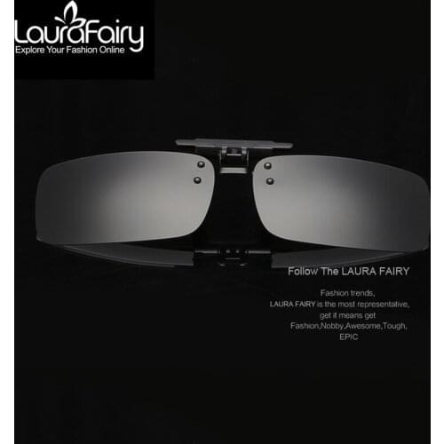 Laura Fairy Outdoor Polarized Clip on Sunglasses Men Classic Design Night Vision Sunglass Clip 2016 Big Small Size for Choose