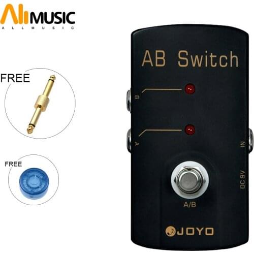JOYO True Bypass Design Effect Pedal for Guitar JF-30 A/B Switch with gold guitar pedal connector and MOOER knob