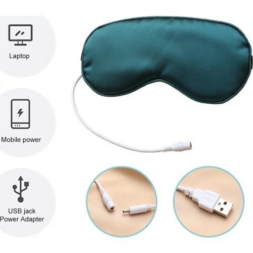 USB Hot Steam Compress Sleep Mask Electric Bandage Heating Eyepatches Constant Temperature Women Blindfold Steam Eye Night Mask