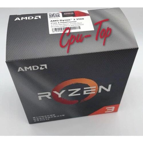 AMD Ryzen 3 3100 R3 3100 3.6 GHz Quad-Core Eight-Thread 65W CPU Processor L3=16M 100-000000284 Socket AM4 Come with the cooler