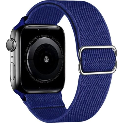 Scrunchie Strap for Apple watch band 44mm 40mm 38mm 42mm Adjustable Elastic Nylon solo Loop bracelet iWatch series 3 4 5 6 se
