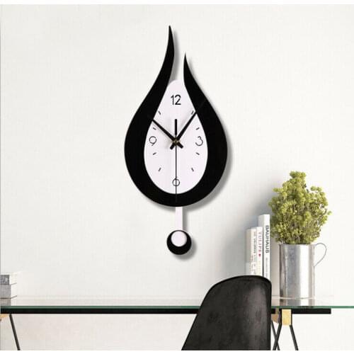 Water Drop Modern Minimalist Creative DIY Swingable Swing Wall Clock Home Living Room Decoration Mute Bedroom Wall Clock
