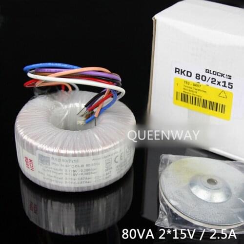 T-010 2*15V 80VA 80W Germany Block New Toroidal Transformer