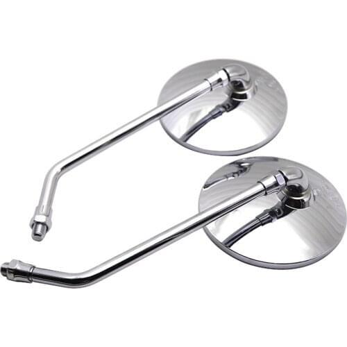 Retro Motorcycle Rearview Mirrors ABS 8/10MM Universal Black Mirror For Kawasaki Vulcan 900 Vulcan S 650 Z250SL Vespa LX Sprint