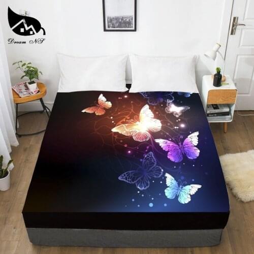 Dream NS Color Butterfly Dress Up Bedroom Home Textile Sheets 3D Print Girls Sheets Bettlaken 1PCS