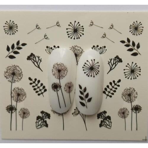 1pcs Water Decals Slider Summer Flower Flora Watermark Nail Sticker Decoration Wraps Manicure B45/B46/B47/B48