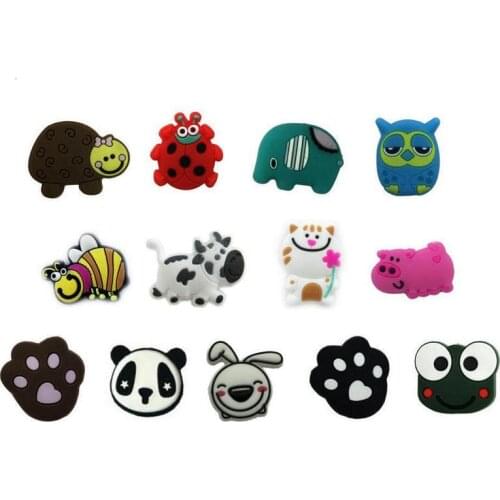Cartoon Animals 10pcs/lot Tennis Racket Damper Tenis Racquet Vibration Dampeners Raqueta Tennis Shock Absorber Silica Gel Damper