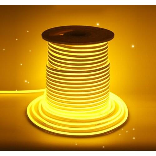 220V LED Neon Strip 2835 120leds/m Waterproof Warm White Yellow Red Green Flexible Ribbon Rope Neon Sign Night Lamp