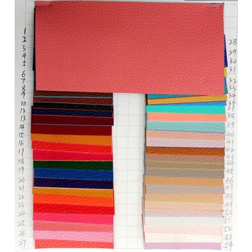 30 yards Colored side embossed PU leather / quality thicker synthetic PU leather / imitation leather wholesale / free shipping