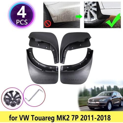 4 PCS Mudguards Mudflap Fender Mud Flaps Baffle Muddy Splash Rear Accessories for VW Volkswagen Touareg MK2 7P 2011~2018 2012