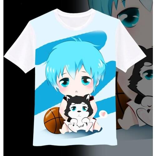 Anime Kuroko no Basket COSPLAY Kuroko Tetsuya Casual Short Sleeve Men&Women Summer full color T-shirt