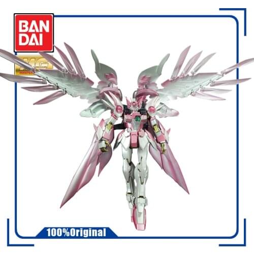 BANDAI MG1/100 Wing Gundam Zero Pink Angel Assembly Model Action Toy Figures Childrens Gifts