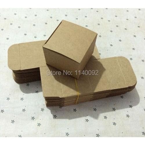 Free shipping 50 pcs a lot 5.5x5.5x4.5cm retro kraft paper box/cosmetics gift packing box/Handmade Soap ornament packing box