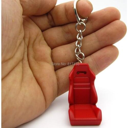 10pcs Zinc alloy Metal Car Parts Tuning Racing Chair Seat Keychain Key Chain Ring Bride 5Colors