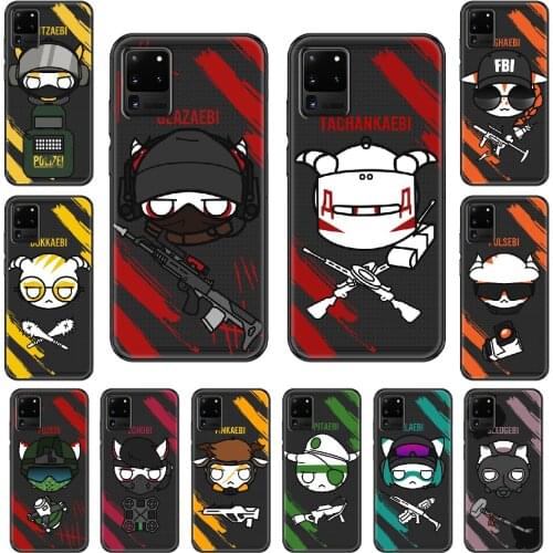 Game rainbow six siege Phone case For Samsung Galaxy S 3 4 5 6 7 8 9 10 E Plus Lite Edge black silicone waterproof 3D Etui