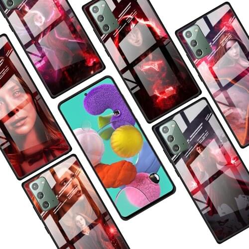 Scarlet Witch Marvel for Samsung Galaxy Note 20 Ultra 10 Lite Plus 9 8 5G A70 A50 A40 A30 A20 Tempered Glass Phone Case