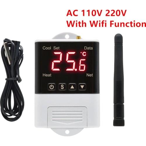 AC 110V 220V Digital Thermoregulator Thermostat Temperature Controller Cooling Heating Switch With WIFI Function DTC1110 DTC1200