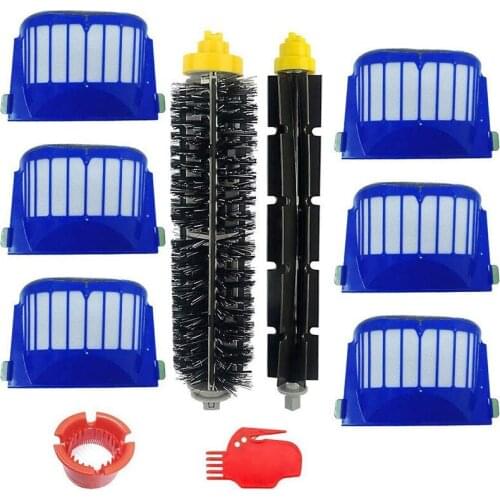 For IRobot Roomba 600 Series Bristle Flexible Beater Brush Aero Vac Filters Kit Spare Parts Clean Kits