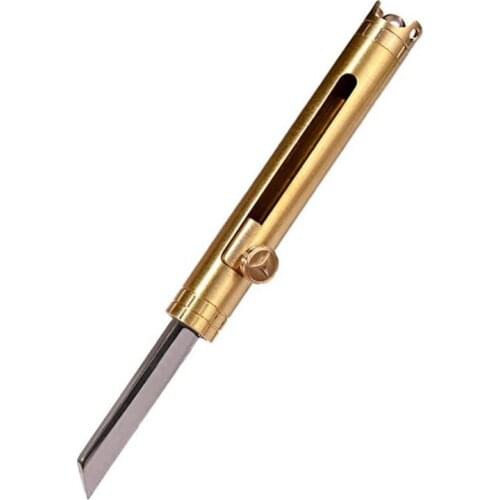 EDC Mini Detachable Knife Folding Multi-function Knife Brass Game Toy Without Blade Folding Portable Tool For Outdoor Camping