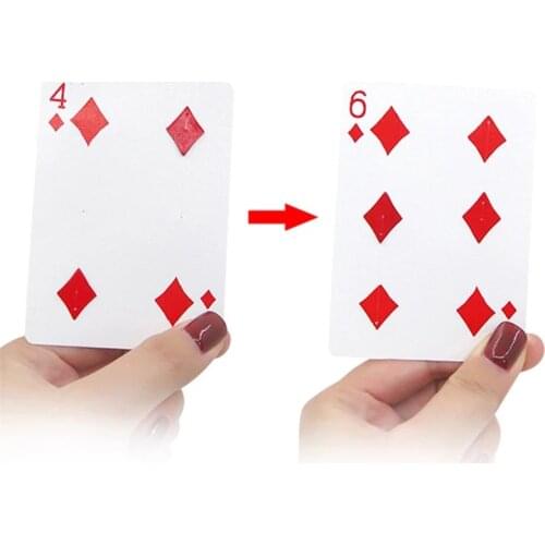 1pcs Gimmick Card Magic Tricks Fantastic 4 to 6 Moving Point Magia Professional Magician Trick Close Up Magic Tool Magic Prop