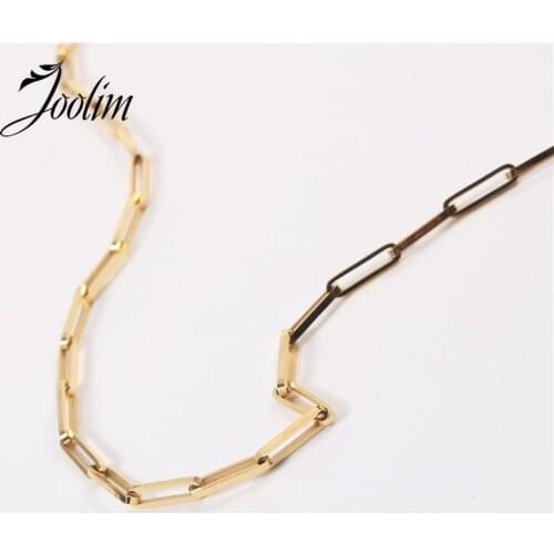 Joolim High Quality PVD Gold Finish Polish Chain Stainless Steel Necklace Tarnish Free Gold Jewelry