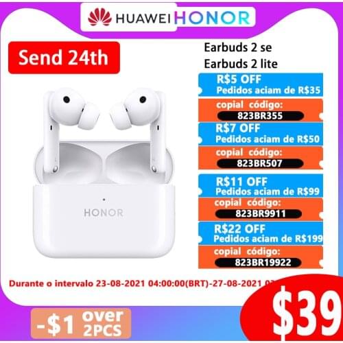 Honor Earbuds 2 Se/ Earbuds 2 Lite TWS Earphone Wireless Bluetooth Noise Cancellation 32 Hour Battery life For Honor 50 Pro SE