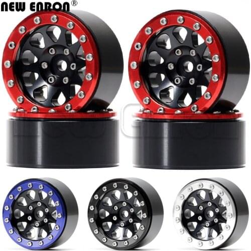 NEW ENRON Alloy 1.9 inch CNC Beadlock Wheels Hub 10 Water Droplets Shape Hole Rims 4P for 1/10 RC Car Adults D90 Tamiya TRAXXAS