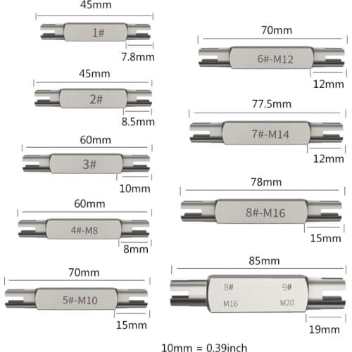 2021 New Multi-size Hexagonal Double-end Screw Tap Extractor Steel Broken Head Tap Remove