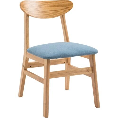 Solid Wood Dining Chair Modern Simple Nordic Family Back Chair Single Chair Hotel Cafe Restaurant Leisure Stool