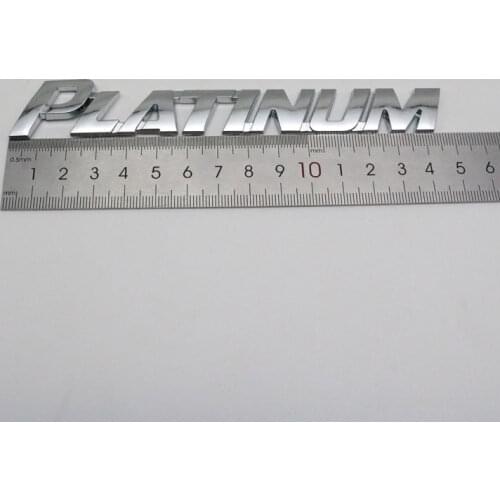 Platinum Emblem Car Logo 3D Letter Sticker Chrome Silver Rear Trunk Nameplate Auto Badge Decal For Toyota