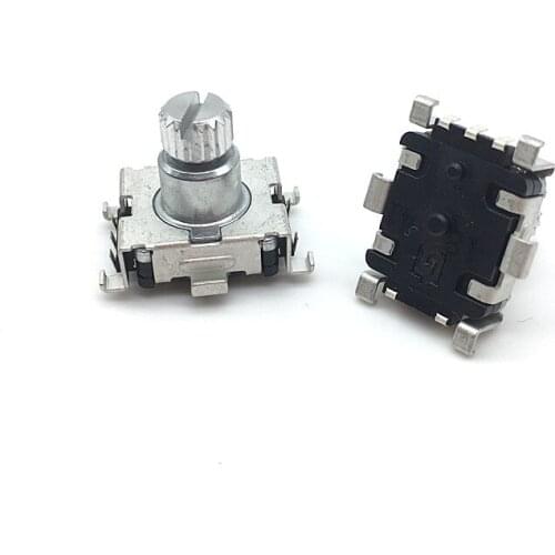 Wholesale 50pcs/lot EC11 Rotary Encoder Code Switch 30 Position With Push Button Switch SMD 5pin Handle Length 9.5mm Plum Shaft