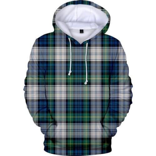 Casual Men Women Lattice Popular 3D Hoodie Children Comfort Hoodie Autumn Winter Harajuku Blue Plaid Fashion Kids Sweatshirt