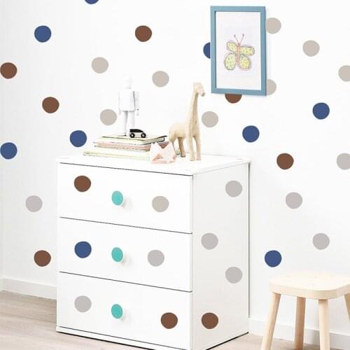 Qz0138 Morandi color dot girls indoor wall sticker Self adhesive wallpaper for bedroom porch wall decoration