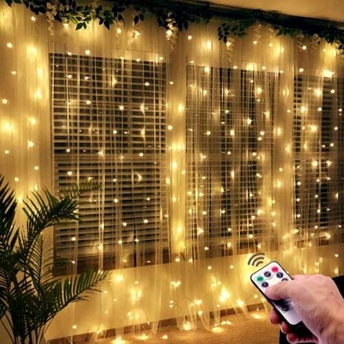 6M*3M 3M*3M 300/ 600 LED Home Outdoor Holiday Christmas Decorative Wedding xmas String Fairy Curtain Garlands Strip Party Lights