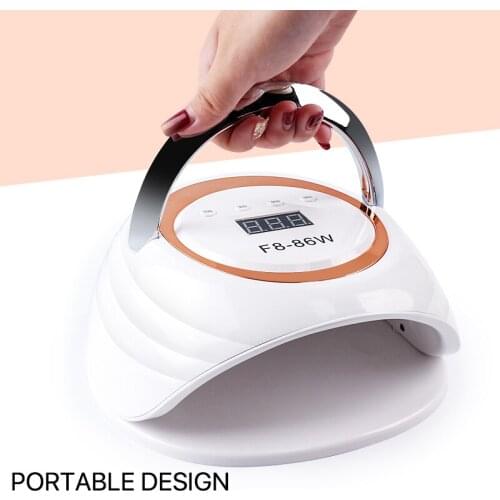 UV LED Nail Lamp 86W Nail Dryer Machine Fast Curing Nail Dryer for Acrylic Nails with 39 LED UV Nail Lights 4 Smart Timer