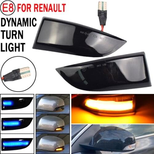 LED Dynamic Turn Signal Light For Renault Megane MK3 Laguna III X91 Scenic Fluence Side Rear Mirror Sequential Indicator Light