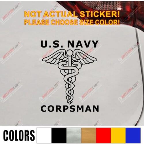 Navy Corpsman Decal Sticker Car Vinyl pick color size no background