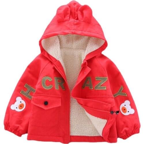 Warm parka in winter Baby Kids Jackets Thick Down Coats For Girls Outerwear Snowfield Toddler Boy Jacket Plus velvet Hooded Coat