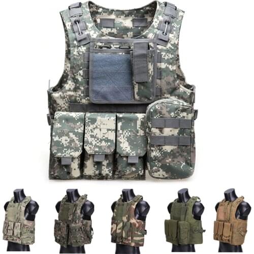 USMC Military Airsoft Paintball Vest Body Armor Molle Combat Plate Carrier Tactical Vest Outddor Hunting Clothes