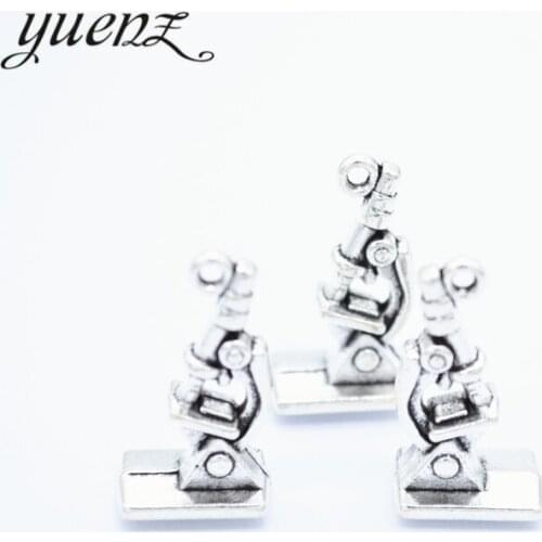 YuenZ 8pcs Antique Silver color microscope Charms Metal Pendants Jewelry Making Accessories 21*11*8mm J420